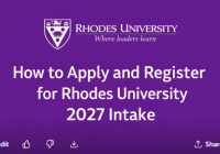 Rhodes University 2027 Application Portal Now Open