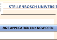 Stellenbosch University 2026 Application Link Now Open