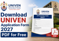 Download UNIVEN Application Form 2027 PDF for Free