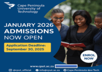 CPUT JANUARY 2026 ADMISSIONS NOW OPEN – Apply Now